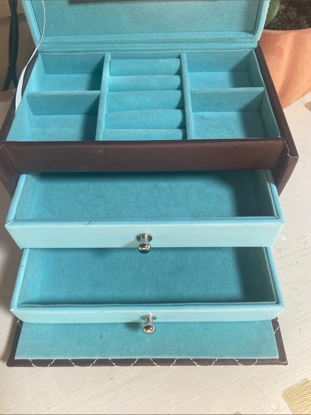 (3) Tier Handled Jewelry Box Organizer